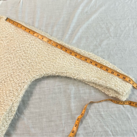 ARêve Ivory Textured Knit Sweater Dress XL Lace Hem Boho Tunic Soft Cozy - Picture 10 of 16